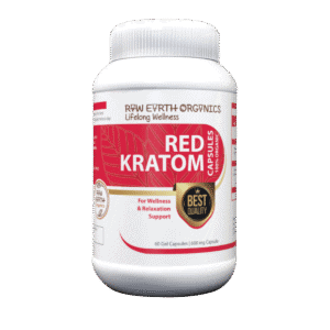 Raw Earth Organics Red Kratom - 60 Capsules