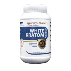 Raw Earth Organics White Kratom - 60 Capsules