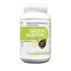 Raw Earth Organics Green Kratom - 60 Capsules