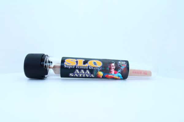 A 1 Gram joint of Super Lemon Orange Indoor Sativa joint