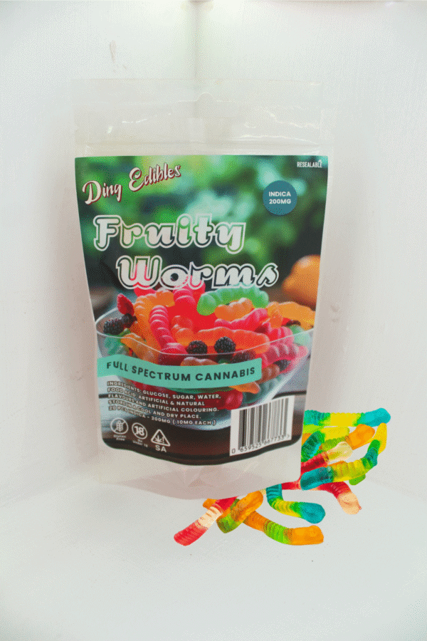 THC Fruity Worms Indica 200mg Edibles