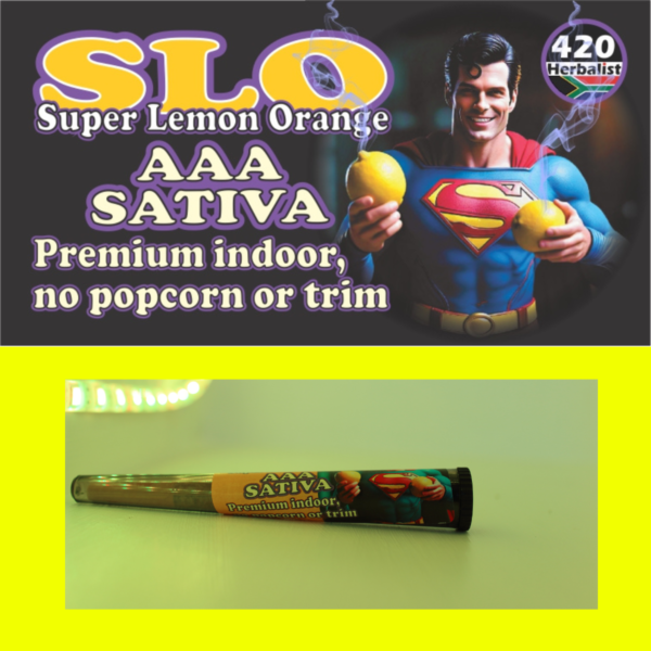 Super Lemon Orange Sativa Pre-Roll, Indoor