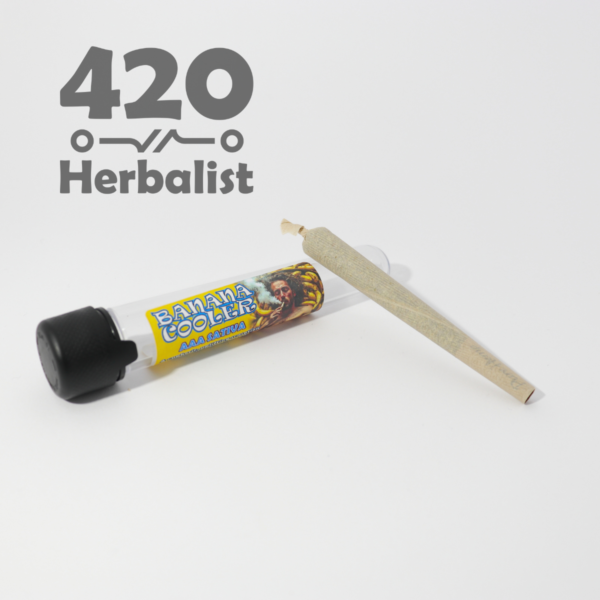 Banana Cooler 1G indoor pre-roll. Hand-cut, glove-rolled flower with creamy banana notes and an uplifting, balanced experience. Banana Cooler 1G indoor pre-roll. Hand-cut, glove-rolled flower with creamy banana notes and an uplifting, balanced experience.