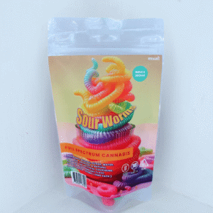 Sour Worms Indica 200mg edible packet