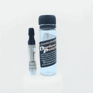 A 1ml THC Durban Poison vape cartridge