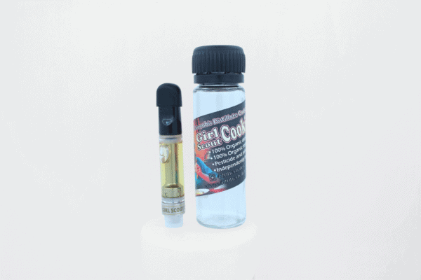 A Girl Scout Cookies 1ml cannabis distillate cartridge
