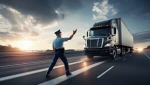 A man stopping a 10 ton truck 