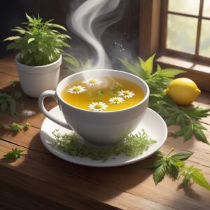 A cup of chamomile tea