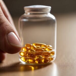 Cannabis microdosing pills in a glass jar