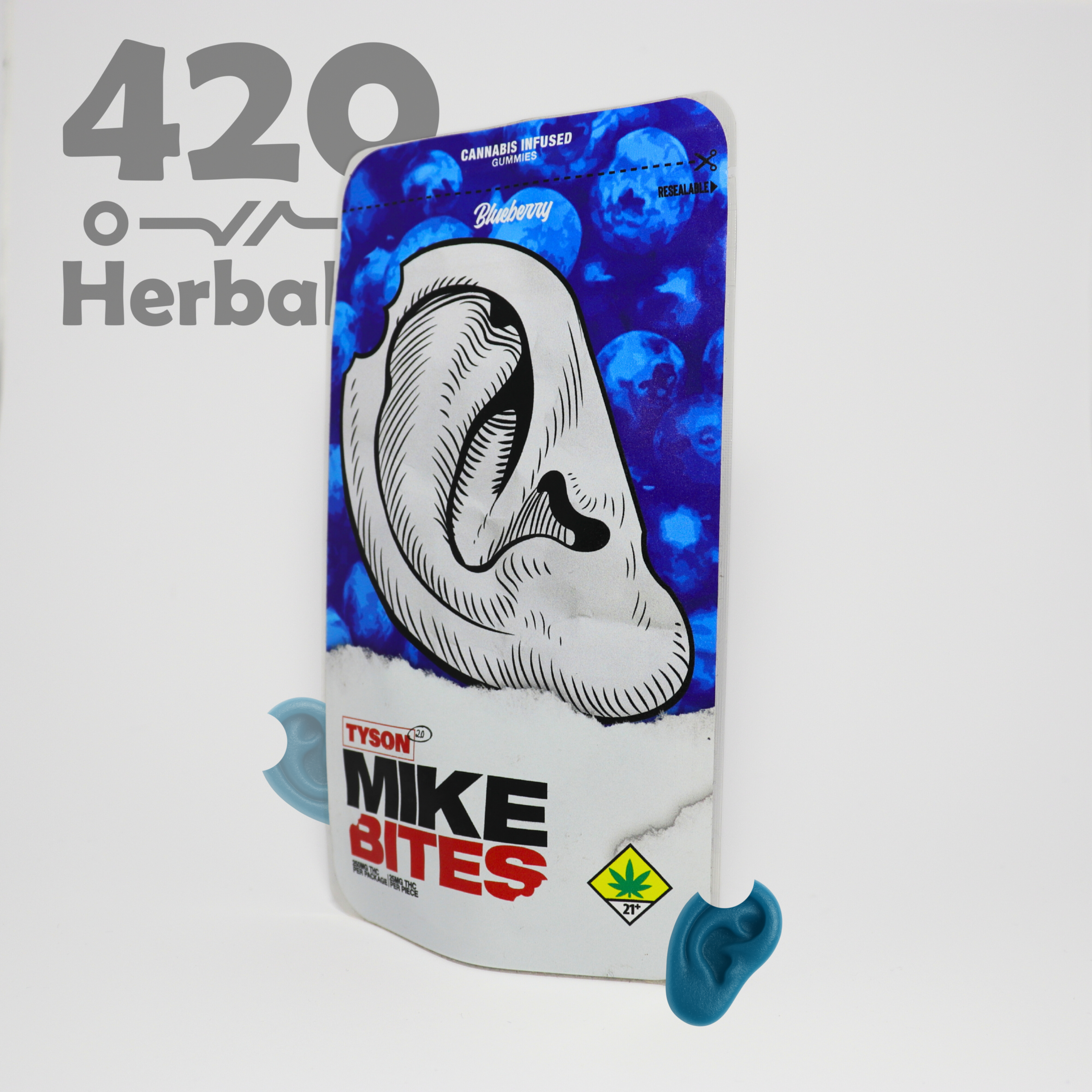 Blueberry Mike Tyson Bites 250mg Edibles