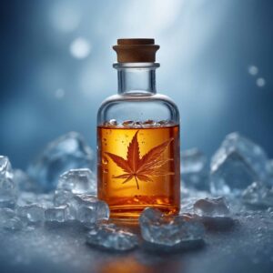 Freeing the cannabis and ethanol to remove the bonded THC and fat and separate the none frozen ethanol 