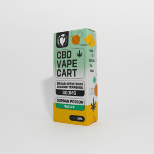 Zootly CBD 600mg Durban Poison Cartridge – 1ML (Sativa)