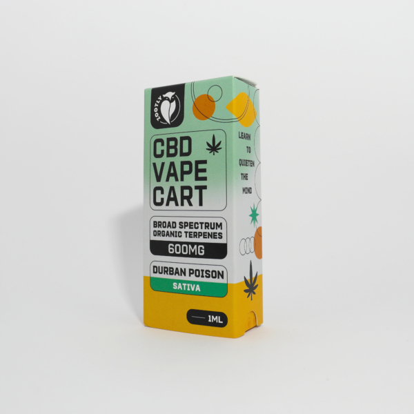 Zootly CBD 600mg Durban Poison Cartridge – 1ML (Sativa) Zootly CBD 600mg Durban Poison Cartridge – 1ML (Sativa)